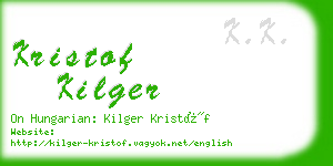 kristof kilger business card